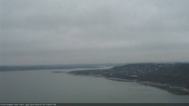 Lake Travis webcam, January 30, 2020 12:45 PM CT
