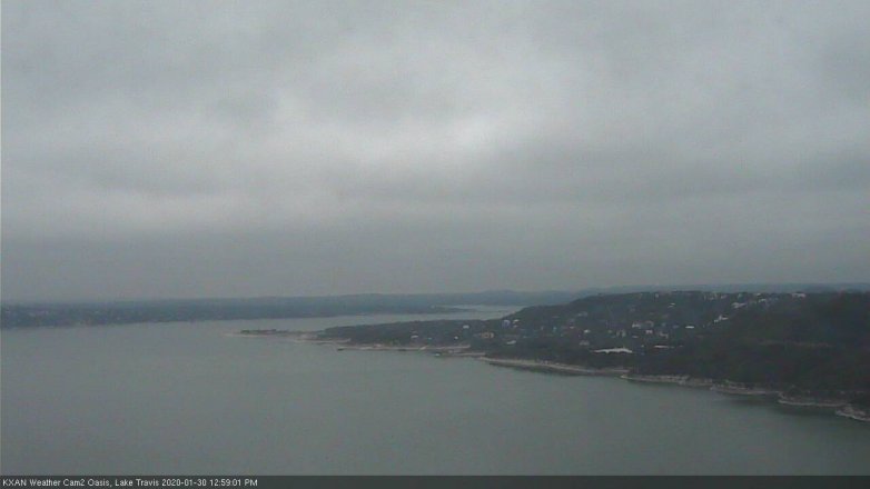 Lake Travis webcam, January 30, 2020 1:00 PM CT