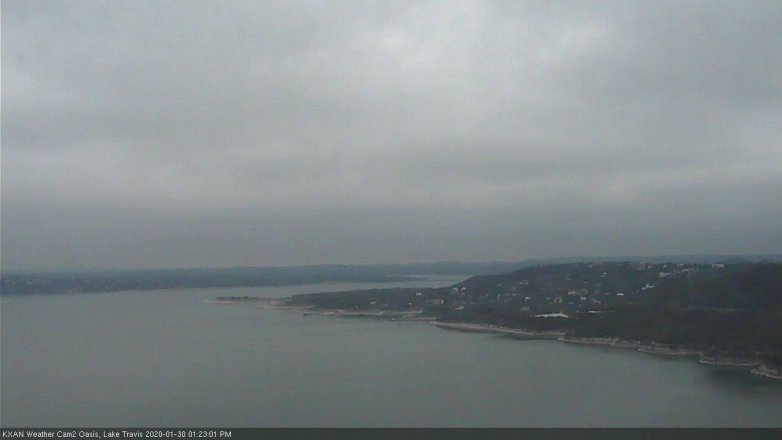 Lake Travis webcam, January 30, 2020 1:25 PM CT