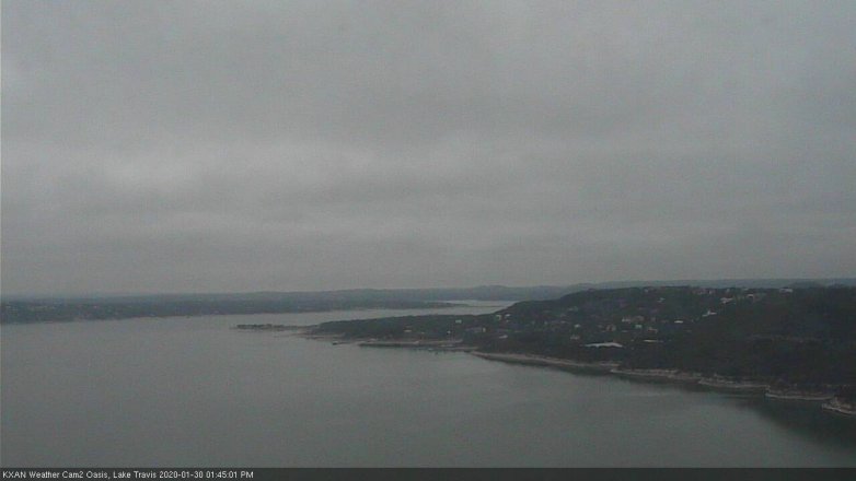 Lake Travis webcam, January 30, 2020 1:45 PM CT