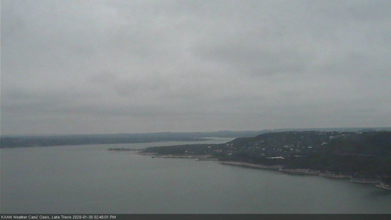 Lake Travis webcam, January 30, 2020 2:45 PM CT