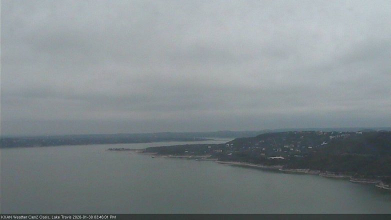 Lake Travis webcam, January 30, 2020 3:45 PM CT