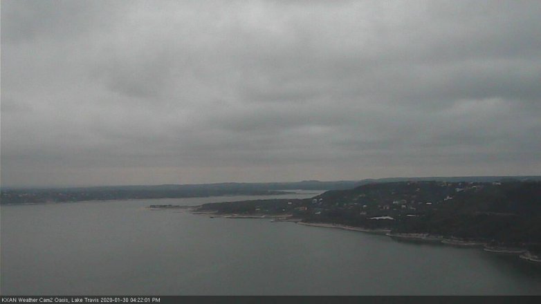 Lake Travis webcam, January 30, 2020 4:25 PM CT
