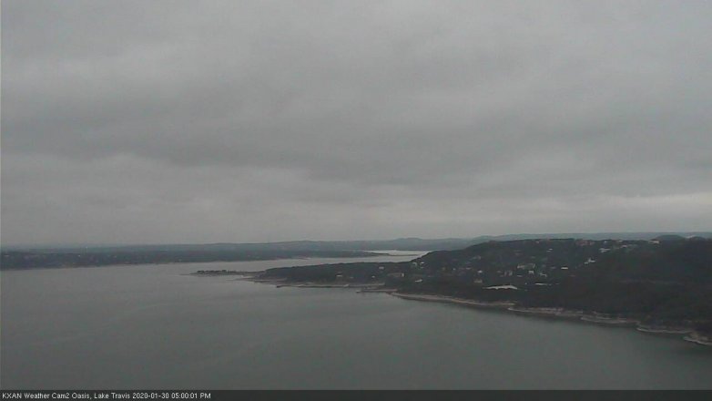Lake Travis webcam, January 30, 2020 5:00 PM CT