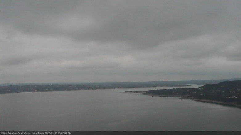 Lake Travis webcam, January 30, 2020 5:25 PM CT
