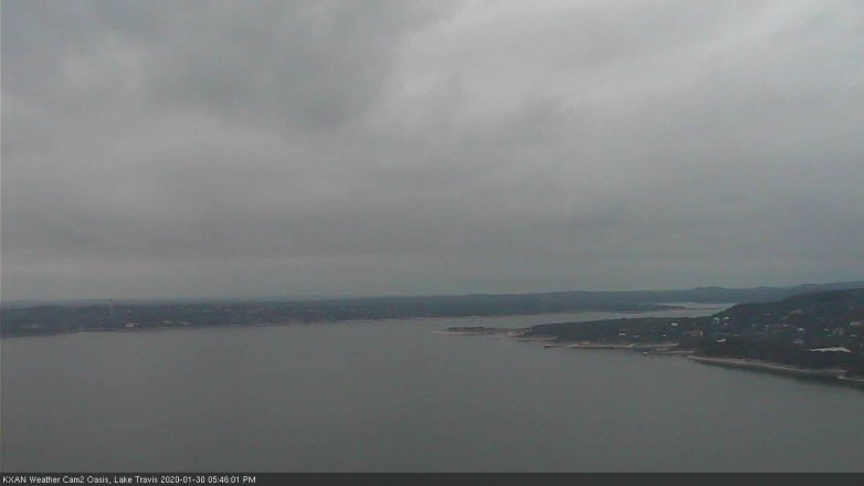 Lake Travis webcam, January 30, 2020 5:45 PM CT