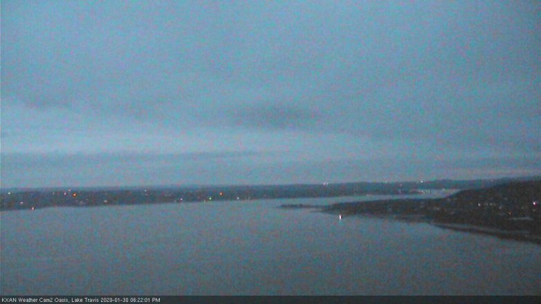 Lake Travis webcam, January 30, 2020 6:25 PM CT
