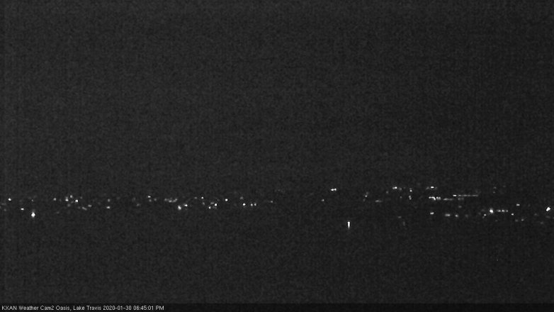 Lake Travis webcam, January 30, 2020 6:45 PM CT
