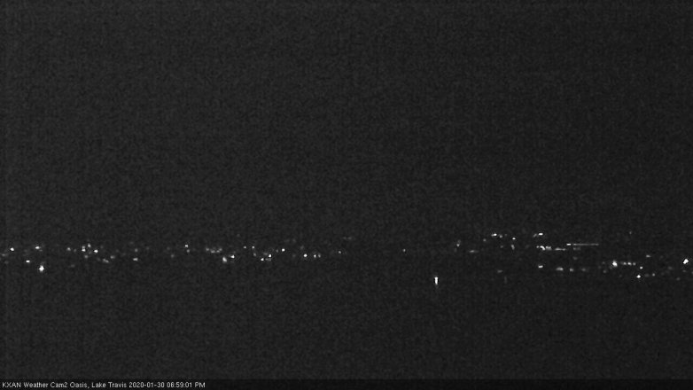 Lake Travis webcam, January 30, 2020 7:00 PM CT