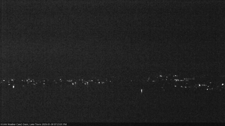 Lake Travis webcam, January 30, 2020 7:25 PM CT
