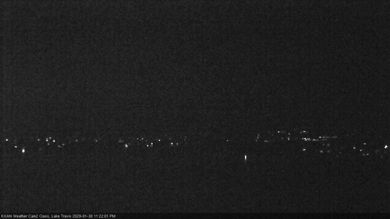 Lake Travis webcam, January 30, 2020 11:25 PM CT