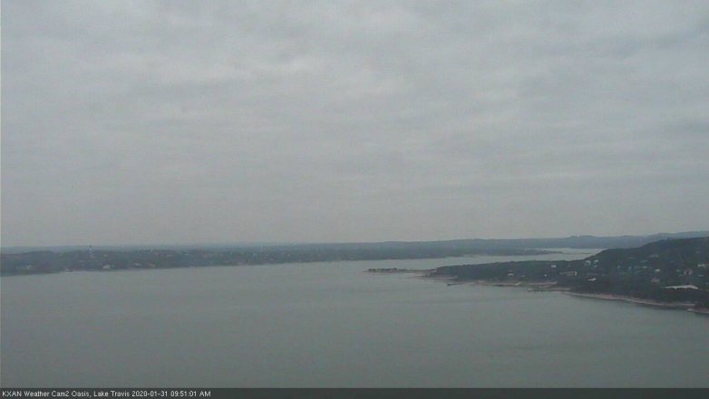 Lake Travis webcam, January 31, 2020 10:00 AM CT