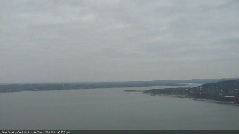 Lake Travis webcam, January 31, 2020 10:25 AM CT