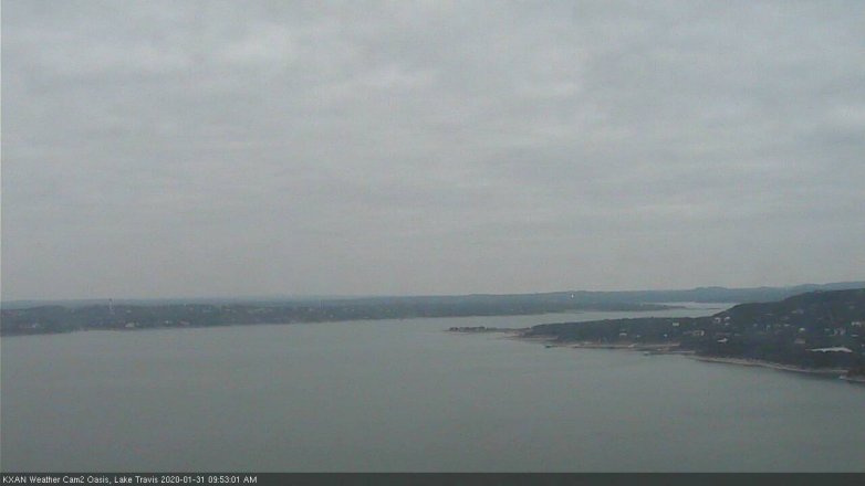 Lake Travis webcam, January 31, 2020 10:45 AM CT