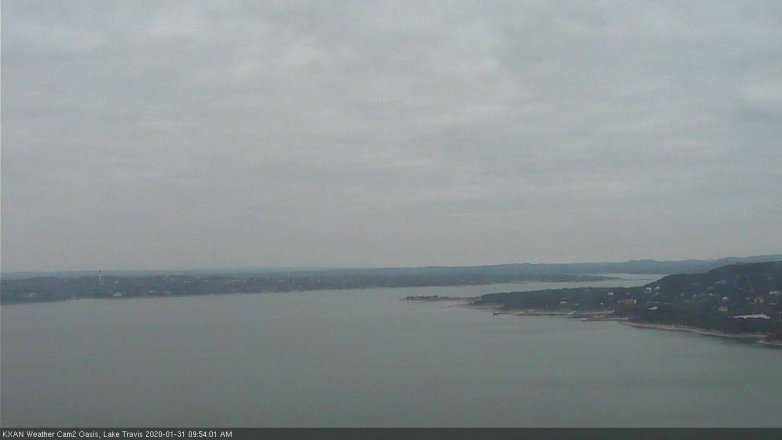 Lake Travis webcam, January 31, 2020 11:00 AM CT