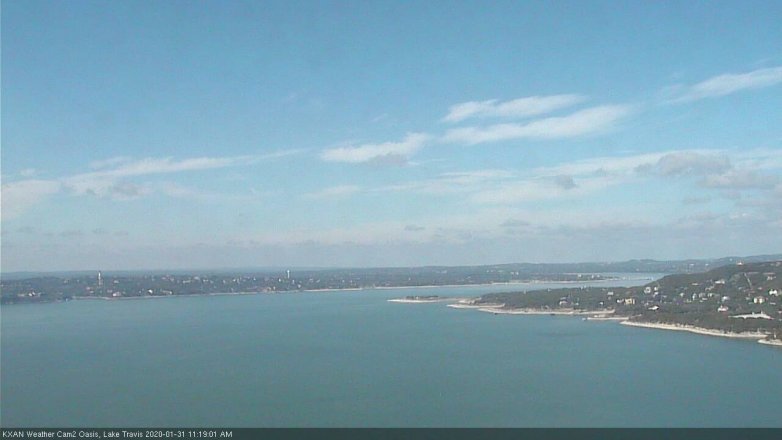 Lake Travis webcam, January 31, 2020 11:25 AM CT