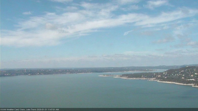 Lake Travis webcam, January 31, 2020 12:00 PM CT