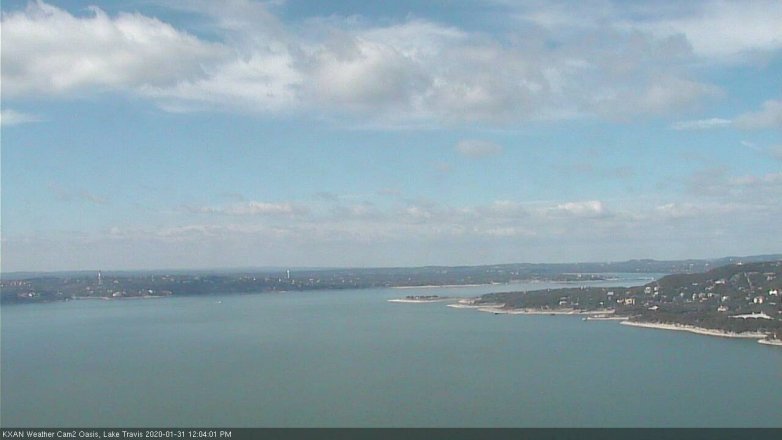 Lake Travis webcam, January 31, 2020 12:25 PM CT