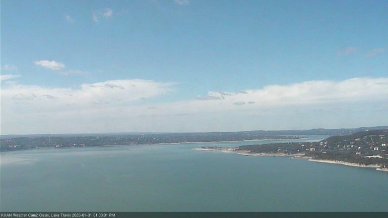 Lake Travis webcam, January 31, 2020 1:25 PM CT
