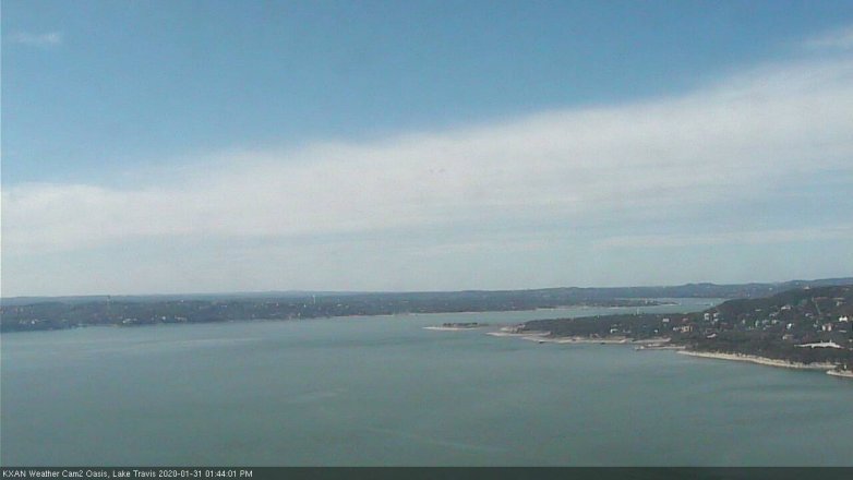 Lake Travis webcam, January 31, 2020 1:45 PM CT