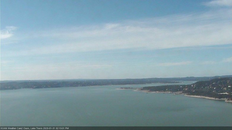Lake Travis webcam, January 31, 2020 2:25 PM CT