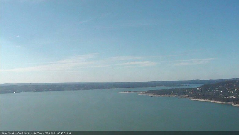 Lake Travis webcam, January 31, 2020 3:00 PM CT