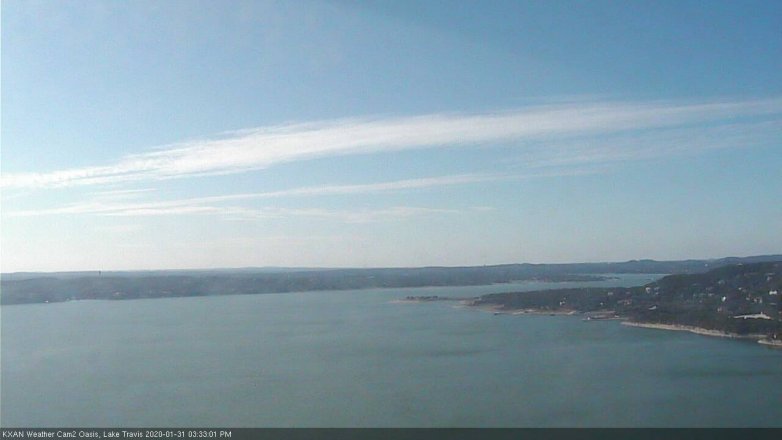 Lake Travis webcam, January 31, 2020 3:45 PM CT