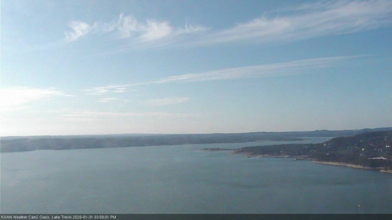 Lake Travis webcam, January 31, 2020 4:00 PM CT