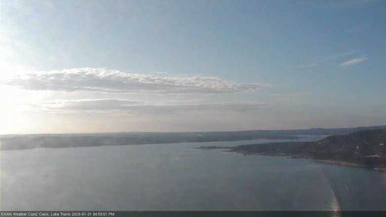 Lake Travis webcam, January 31, 2020 5:00 PM CT