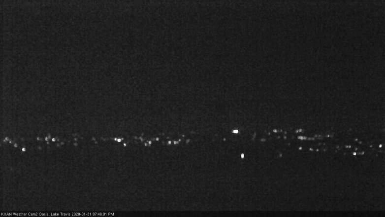 Lake Travis webcam, January 31, 2020 7:45 PM CT