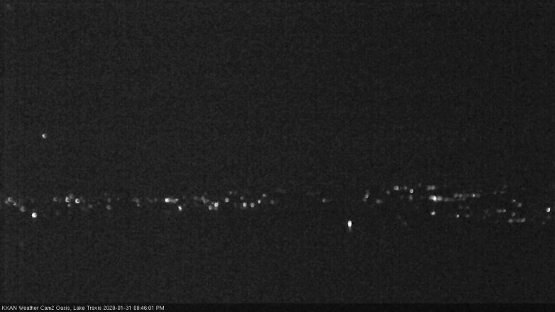 Lake Travis webcam, January 31, 2020 8:45 PM CT