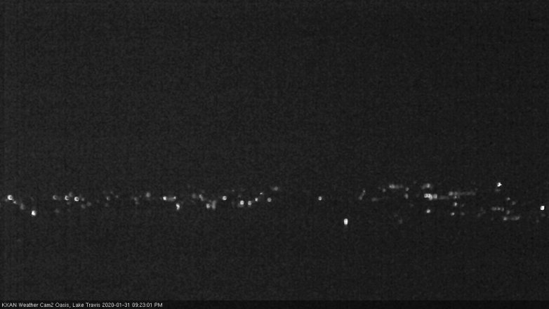 Lake Travis webcam, January 31, 2020 9:25 PM CT