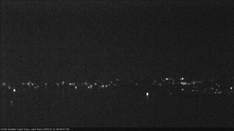Lake Travis webcam, January 31, 2020 9:45 PM CT
