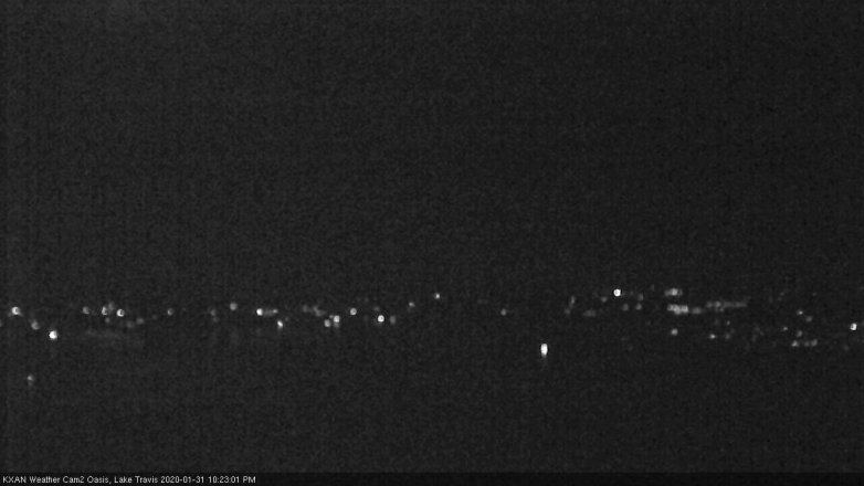 Lake Travis webcam, January 31, 2020 10:25 PM CT