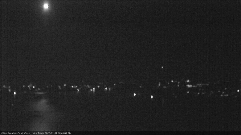 Lake Travis webcam, January 31, 2020 10:45 PM CT