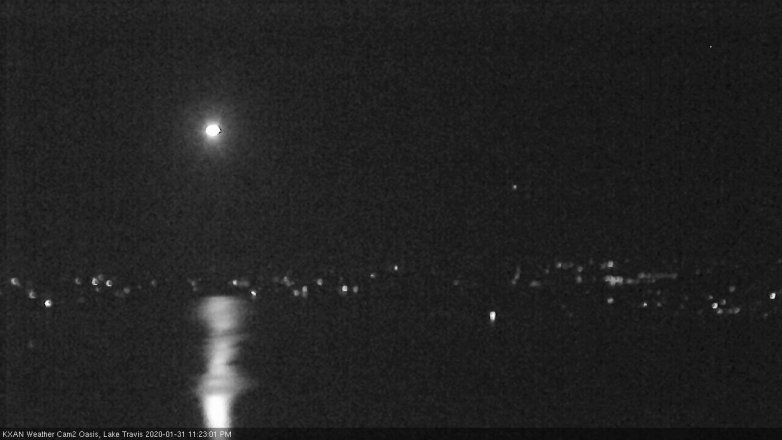 Lake Travis webcam, January 31, 2020 11:25 PM CT