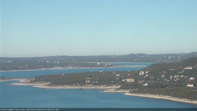 Lake Travis webcam, February 1, 2020 9:25 AM CT