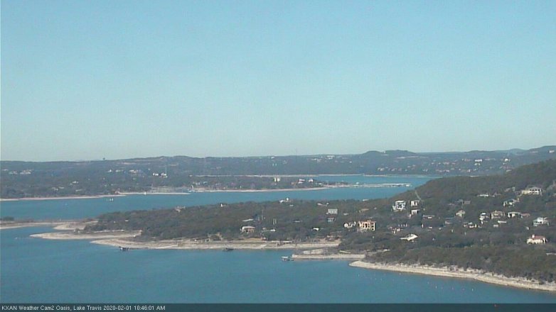 Lake Travis webcam, February 1, 2020 10:45 AM CT