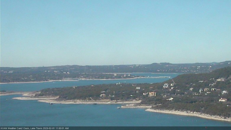 Lake Travis webcam, February 1, 2020 11:00 AM CT