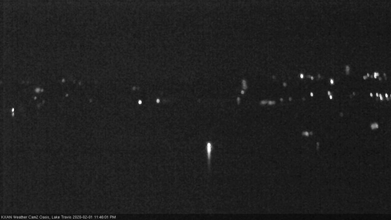 Lake Travis webcam, February 1, 2020 11:45 PM CT