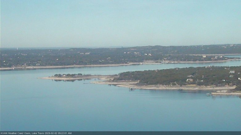 Lake Travis webcam, February 2, 2020 9:25 AM CT