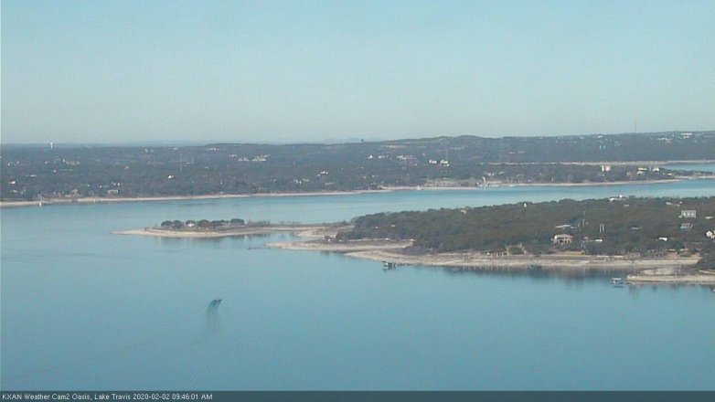 Lake Travis webcam, February 2, 2020 9:45 AM CT