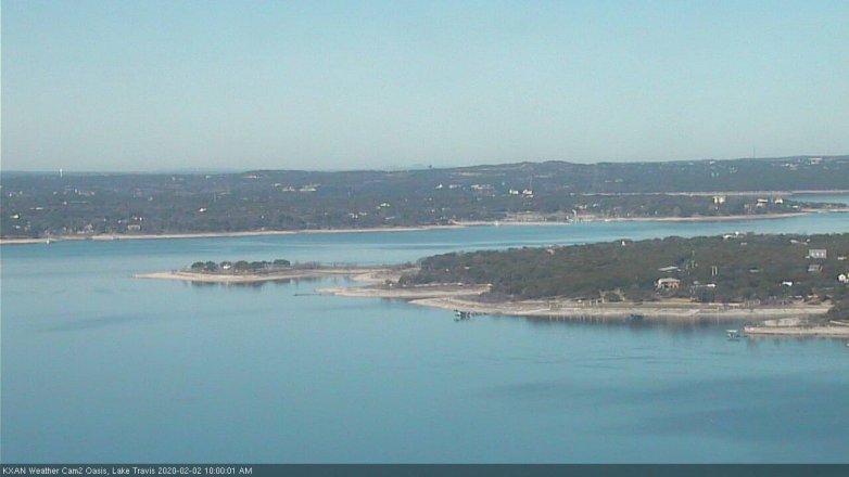 Lake Travis webcam, February 2, 2020 10:00 AM CT