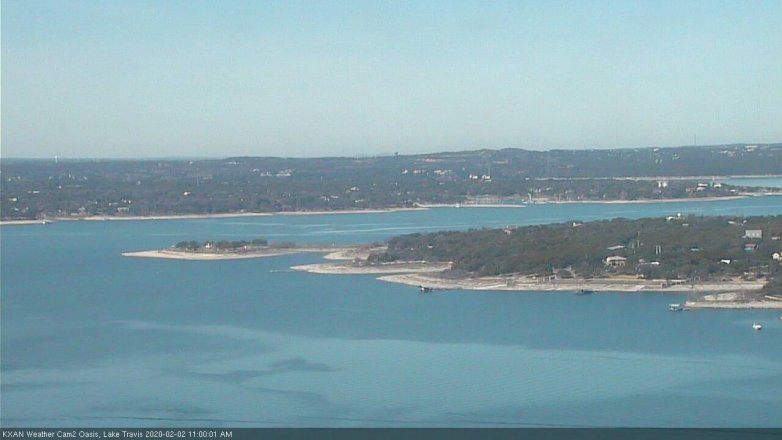 Lake Travis webcam, February 2, 2020 11:00 AM CT