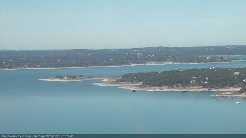 Lake Travis webcam, February 2, 2020 11:25 AM CT
