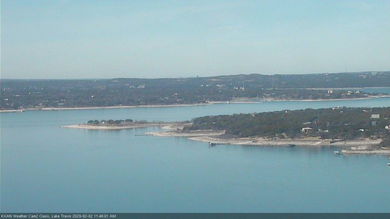 Lake Travis webcam, February 2, 2020 11:45 AM CT