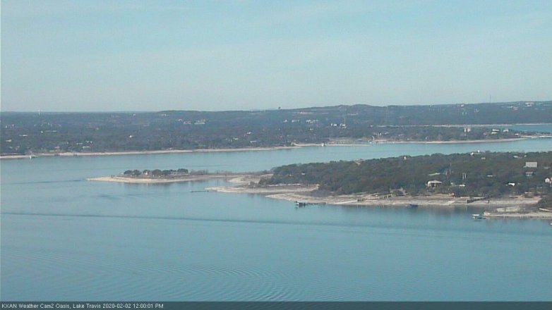 Lake Travis webcam, February 2, 2020 12:00 PM CT