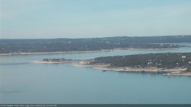 Lake Travis webcam, February 2, 2020 12:25 PM CT
