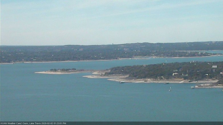 Lake Travis webcam, February 2, 2020 1:25 PM CT