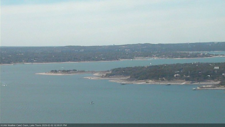 Lake Travis webcam, February 2, 2020 2:00 PM CT